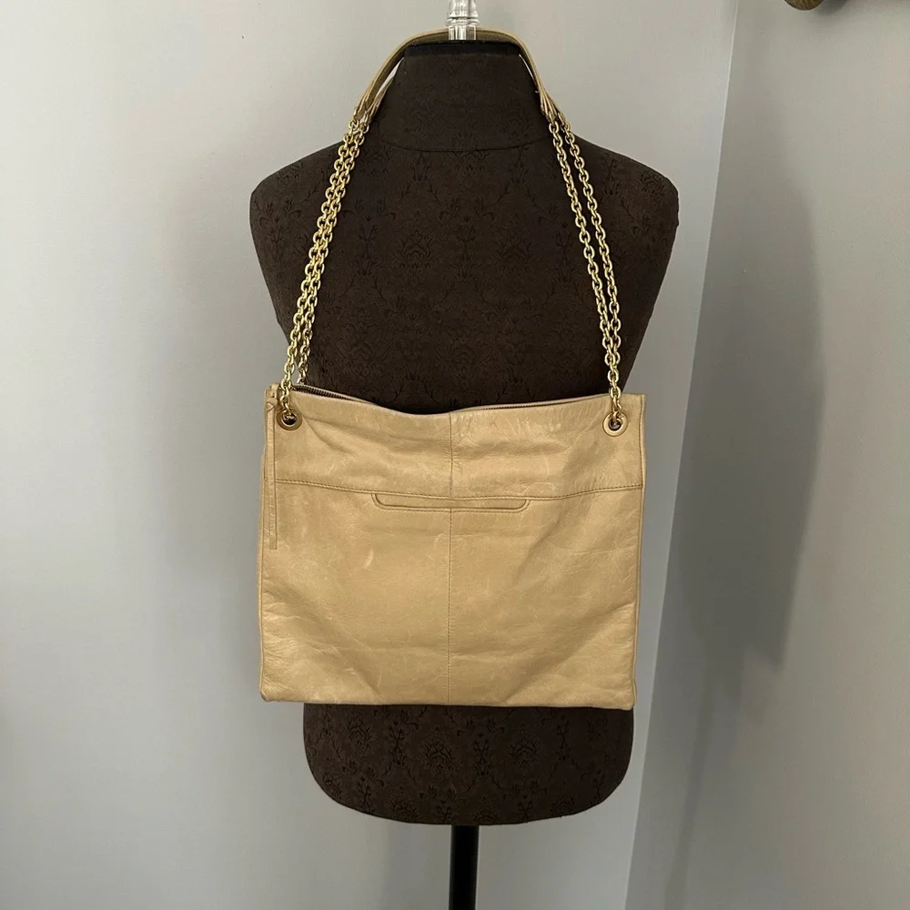 HOBO‎ Elegant gold Leather Shoulder Bag gold shoulder strap